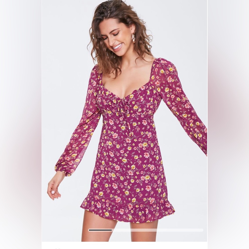 Chiffon Floral Print Dress | Forever21